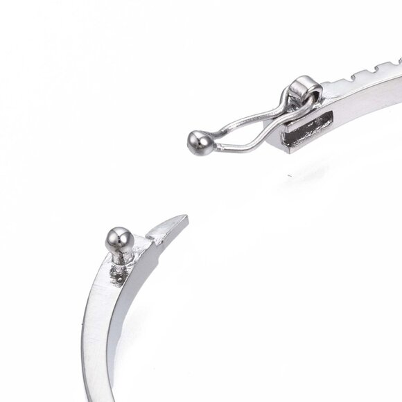 NWOT - Thin Colorful Tennis Bracelet bangle with hinge & Safety Clasp 2/$20 - Picture 4 of 5